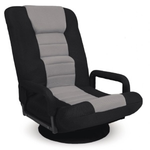 Gaming Floor Chair w/ 360-Degree Swivel, Armrest, Adjustable Backrest 