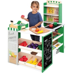 Kids Pretend Play Grocery Store Supermarket Toy Set w/ Accessories 