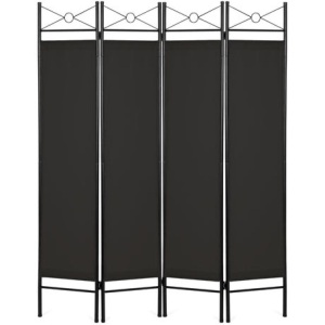 4-Panel Folding Privacy Screen Room Divider Decoration Accent, 6ft 