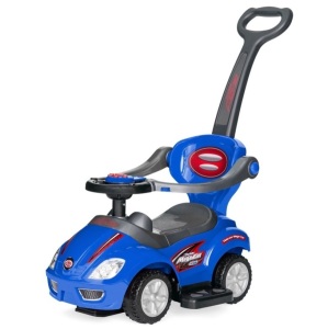 3-in-1 Kids Push Car w/ Handle and Horn 