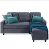 Upholstered Sectional Sofa Couch w/ Chaise Lounge, Reversible Ottoman Bench 