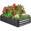 Outdoor Metal Raised Garden Bed for Vegetables, Flowers, Herbs - 6x3x1ft&nbsp;