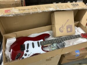 Beginner Electric Guitar Kit w/ Case, 10W Amp, Tremolo Bar - 39in 