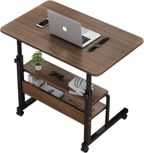 Adjustable Laptop Desk for Small Spaces with Storage 31.5x15.7 inch 