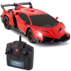 1/24 Kids RC Lamborghini Veneno Racing Car Toy w/ Lights, Shock Suspension 