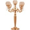 5 Arm Candelabra Candle Holder 26"&nbsp;Centerpiece&nbsp;With Crystal Globes - Appears New&nbsp;