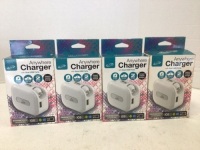 Lot of (4) iLive Anywhere Charger with Dual USB Ports - New in Box