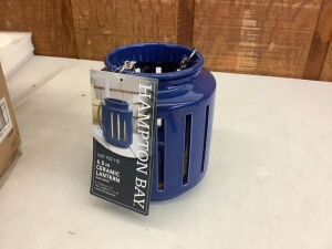 Hampton Bay 6.5" Ceramic Lantern, Blue Finish, 4 Pack 