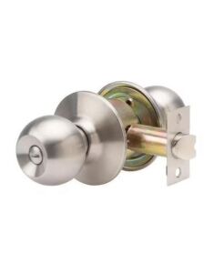 Lot of (20) GLC Series Brushed Chrome Grade 3 Commercial/Residential Privacy Door Knob with Lock