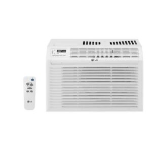 LG 6,000 BTU 115-Volt Window Air Conditioner LW6017R Cools 250 Sq. Ft. with Remote