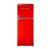 Galanz 10.0 cu. ft. Retro Top Freezer Refrigerator with Dual Door True Freezer, Frost Free in Red