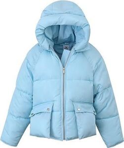 M2C Women's Hooded Short Puffer Jacket Padded Winter Coat, Med