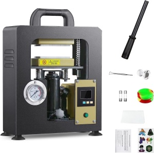 LTQ Vapor 10T Hydraulic Jack Heat Press Machine with Precise Pressure Gauge & LCD Time Temp Controller