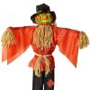 Husker The Corn Keeper Animatronic Scarecrow Halloween Decor w/ LED Eyes 