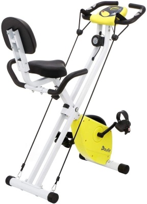 Doufit Foldable Upright Stationary Bicycle with Adjustable Magnetic Resistance & Pulse LCD Monitor - Appears New  