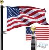 Concord American Flagpole Telescoping Flag Pole Kit, Black Anodized, 20 feet