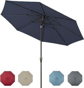 Tempera 10' Outdoor Market Patio Table Umbrella with Auto Tilt 