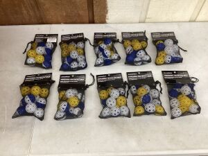 Lot of (10) Champkey Impactech Rubber Practice Golf Balls