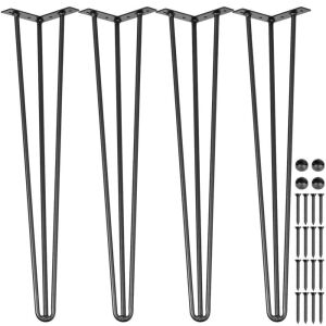 VEVOR 26" Hairpin Table Legs Black Set of 4 