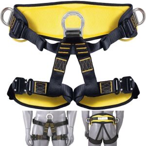 VEVOR Half Body Safety Tree Climbing Harness with Added Padding on Waist and Leg