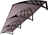  VIVOHOME Polycarbonate Window Door Awning Canopy Brown with Black Bracket 40 Inch x 120 Inch