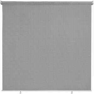 CICADA SPEECH Outdoor Roller Shade Cloth Patio Blinds, 7.5' W x 8' L, Gray 