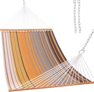 Lazy Daze Quick Dry Hammock with Spreader Bar, 450 lbs Capacity, Coffee 