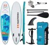 Masterish Inflatable Stand Up Paddle Board, 10'8" x 32" x 6" Thick