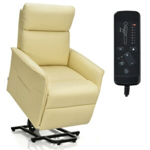 Electric Power Lift Recliner Chair with Remote Control, Beige - No Box 