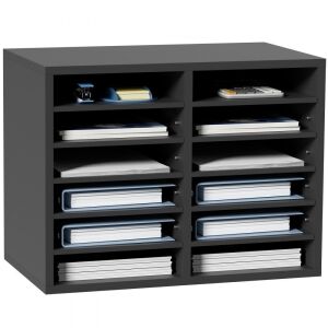 VEVOR 12 Compartments Office Mailbox with Adjustable Shelves, 20.4x12x16.1 inches