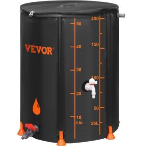 VEVOR PVC Rainwater Collection System with Spigots and Overflow Kit, 53 Gallon Large Capacity