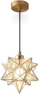 Lot of (2) Nordic Moravian Star Pendant Lamp with PVC Lampshade