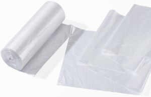 Lot of (2) TYPLASTICS Trash Can Liners on Perforated Roll 10-15 Gallon 24" x 33" 1000 Count 