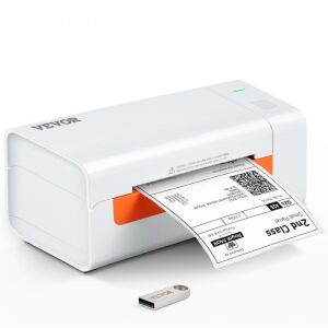 VEVOR Thermal Label Printer for Width of 1.57" - 4.25" Labels, w/Japanese Rohm Printer Head & Auto Label Recognition