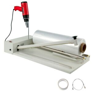 VEVOR 18" 530W I-Bar Shrink Wrap Sealer with Heat Gun and Shrink Film Suit for PVC POF Film