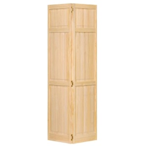 Kimberly Bay 30 in. x 80 in. 30 in. Clear 6-Panel Solid Core Unfinished Wood Interior Closet Bi-Fold Door