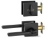Berlin Modisch Entry Lever Door Handle and Single Cylinder Deadbolt Lock and Key Slim Square Locking Lever Handle Set, Appears New
