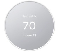 Google - Nest Smart Programmable Wifi Thermostat - Snow, Appears New, Untested