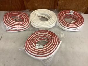 Lot of (4) D-Shaped Weather Stripping, 26' 