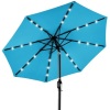 Solar LED Lighted Patio Umbrella w/ Tilt Adjustment, UV-Resistance - 10ft