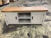Kemble Rustic Solid Oak and Painted Large TV Cabinet&nbsp;