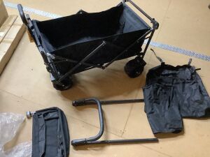 VEVOR Extra Large Collapsible Garden Cart with Removable Canopy - Missing 1 Pole for Canopy 