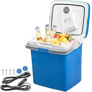 VEVOR 28 Quart Portable Thermoelectric Fridge and Warmer, 110V AC Home Power Cord & 12V Car Adapter