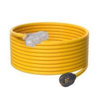 VEVOR 30-Amp Generator Extension Cord with Twist Lock Connectors, 25 Feet, 125V 375W, NEMA L5-30P / Three NEMA 5-15R&nbsp;
