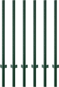 Amagabeli Sturdy Duty Fence Posts 6', Pack of 6 