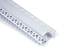 hunhun&nbsp;6.6ft&nbsp;Plaster-in, Trimless Recessed LED Aluminum Channel with Flange for LED Strip, 5 Pack