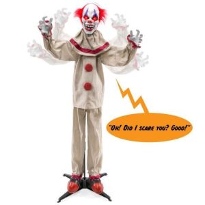 Scary Harry the Motion Activated Animatronic Killer Clown Halloween Prop 