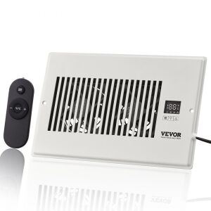 VEVOR Register Booster Fan Fits 6” x 10” Register Holes, with Remote Control and Thermostat Control, Adjustable Speed 