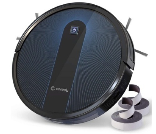 Coredy Robot Vacuum Cleaner, Boost Intellect, 2500Pa Super-Strong Suction, Boundary Strips Included, 360&deg; Smart Sensor Protection, Ultra Slim, R650 Robotic Vacuum, E-commerce Return, Untested