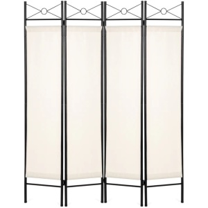 4-Panel Folding Privacy Screen Room Divider Decoration Accent, 6ft 